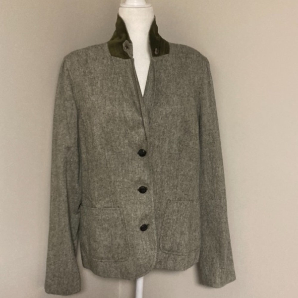Isaac Mizrahi for Target Khaki Tweed Blazer  Size XL